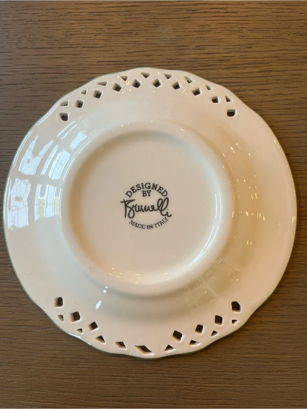 Brunelli Fig and Flowers Decorative Plate, 8.25” Diameter